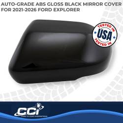 Coast To Coast - Coast To Coast MC67561BLK Gloss Black ABS Full Mirror Covers 25-26 Ford Explorer - Image 2