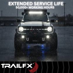 TrailFX - TrailFX 2X2FMF2 2x2 LED Flush Mount Light 4 LEDs 5W Clear Lens - Image 2