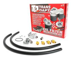 Trans-Dapt Performance - Trans-Dapt 1158 Single Remote Oil Filter System 2.5" ID 2-3/4"OD Flange 20mmX1.5 - Image 1