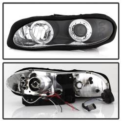 Spyder Auto - Spyder Auto 5009234 Black/Clear Halo Projector Headlights for 98-02 Chevy Camaro - Image 3
