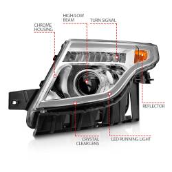 Anzo USA - Anzo USA 111576 Projector Headlight Set for 11-15 Explorer - Image 4