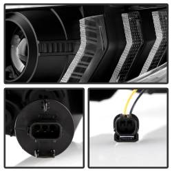 Spyder Auto - Spyder Auto 5087867 Projector Headlights DRL U-Shape Black for 16-20 Honda Civic - Image 5