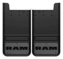 Gatorback - Gatorback GM1223RT 12"x23" Universal Black Mud Flaps for RAM Text Logo - Image 1