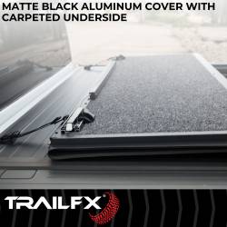 TrailFX - TrailFX TFX3701 Premium Flush Tri-Fold Tonneau Cover Aluminum Black - Image 2