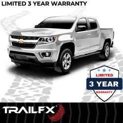 TrailFX - TrailFX A4010B 4" Trapezoid Nerf Bar Side Steps Titanium Black Rocker Mount - Image 2