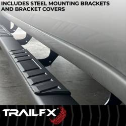 TrailFX - TrailFX A4013B 4" Trapezoid Nerf Bar Side Steps Titanium Black Rocker Mount - Image 2
