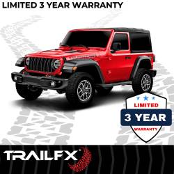 TrailFX - TrailFX A0056T Nerf Bar 3" Black Powder Round Bent 90-DEG w/Step Pads Rocker Mnt - Image 2