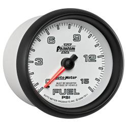 AutoMeter - AutoMeter 7811 Phantom II Mechanical Fuel Pressure Gauge 0-15 PSI 2-5/8" - Image 5