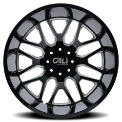 Cali Offroad Wheels - Cali Offroad 9115D-22879BMR192 9115 Invader 22x8.25 8x210 -192mm Black/Milled - Image 2