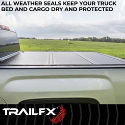 TrailFX - TrailFX TFX2524 Hard Bi-Fold Tonneau Cover Lockable Black FRP - Image 2