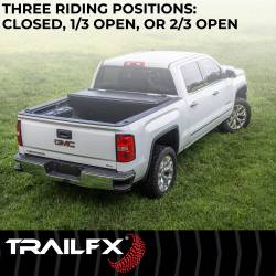 TrailFX - TrailFX TFX3530 Standard Flush Tri-Fold Tonneau Cover FRP Black - Image 2
