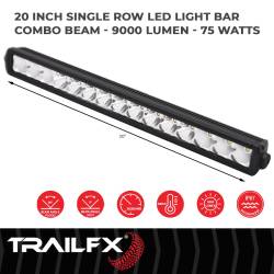 TrailFX - TrailFX 20SRSCM Light Bar LED 20" 75W OSRAM 5W Bulbs Flood/Spot Black Housing - Image 2