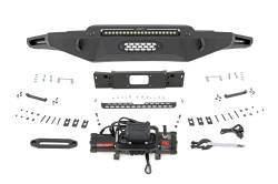 Rough Country Suspension Systems - Rough Country 72007 Hybrid Front Winch Bumper w/LED for 22-26 Toyota Tundra - Image 1