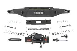 Rough Country Suspension Systems - Rough Country 72009 Hybrid Front Winch Bumper w/LED for 22-26 Toyota Tundra - Image 1