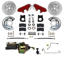 Leed Brakes - Leed Brakes RFC0001-H405MX Power Front Kit w/Drilled Rotors & Red Calipers - Image 1