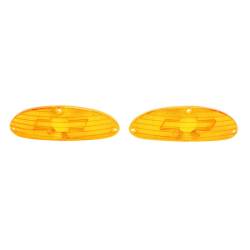 Trim Parts - Trim Parts A1026 1955 Full-Size Chevrolet Amber Parking Light Lens w/Bowtie PAIR - Image 1