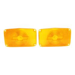 Trim Parts - Trim Parts A1386 1956 Full-Size Chevrolet Amber Parking Light Lens w/Bowtie PAIR - Image 1