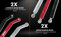 Freedom Off-Road - Freedom O/R FOP-P704RL-ADJ-PO HC HD Radius Rod Set Pol 4Pc for 17-24 Polaris RZR - Image 5