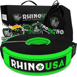 Rhino USA - Rhino USA RNO-TOWSTRAP220 Recovery Tow Strap 2"x20' Black - Image 1
