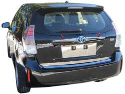 Quality Automotive Accessories - QAA LB12700 2Pc Stainless Steel Rear License Trim for 2012-2017 Toyota Prius V - Image 1
