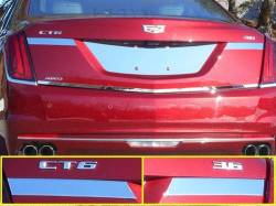Quality Automotive Accessories - QAA LB56230 2Pc Stainless Steel Rear License Trim for 2016-2018 Cadillac CT6 - Image 1