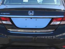 Quality Automotive Accessories - QAA RD12214 1Pc Stainless Steel Rear Deck Accent for 2012-2015 Honda Civic - Image 1
