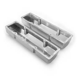 Speedmaster - Speedmaster PCE314.1100.02 Fab Valve Covers Satin Tall w/Hole for Chevy SBC - Image 2