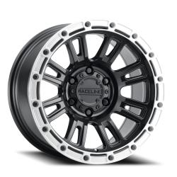 Raceline Wheels - Raceline Wheels 956BS-79060-12 956BS Compass 17x9 6x5.5 -12mm Satin Black/Silver - Image 1