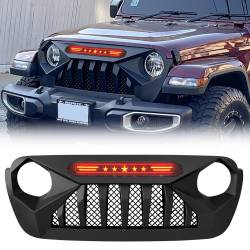 AMERICAN MODIFIED - AMERICAN MODIFIED AMJPCA00110 Demon Grille w/Red 5 Star LED Lights Bar - Image 1