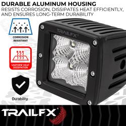 TrailFX - TrailFX 2X2F2 2x2 LED Flood Light 4 LEDs 5W Clear Lens - Image 2