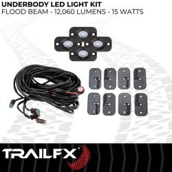TrailFX - TrailFX ROCKKITF4 LED Rock Light Kit 3 LEDs 5W Clear Lens - Image 2