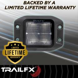 TrailFX - TrailFX 2X2FMBKF1 2x2 LED Flush Mount Light 4 LEDs 10W Clear Lens Black Housing - Image 2