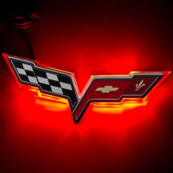 Oracle Lighting - Oracle 3099-003 Red Illuminated Emblem Single Intensity 05-13 Corvette C6 - Image 1