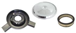Auto Metal Direct - Auto Metal Direct W-460 Dual Snorkel Air Cleaner w/Chrome Lid for 70-72 Camaro - Image 1