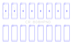 King Engine Bearings - King CR 808HPND 020 Connecting Rod Bering Set for BBC 369-502 GEN IV V VI - Image 2