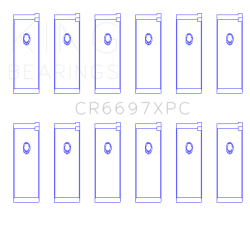 King Engine Bearings - King Bearings CR6697XPC Connecting Rod Bearing Set for RB25DET/RB26DETT 24V - Image 2