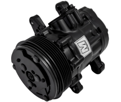 March Performance - March Perf. P2412-08 Sanden 7176 AC Compressor Black 6 Rib Serpentine Clutch - Image 1