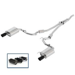 Ford Performance Parts - Ford Perf M-5200-M4SBA Sport Exhaust w/Black Chrome Tips for 15-23 Mustang 2.3L - Image 1