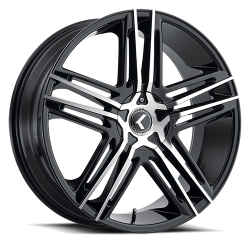 Kraze Wheels - Kraze Wheels KR195-2865BM38 KR195 Milano 20x8.5 5x4.5 38mm Gloss Black/Machined - Image 1