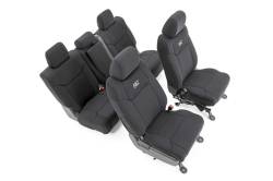 Rough Country Suspension Systems - Rough Country Front/Rear Seat Covers Black for 14-21 Tundra CrewMax 91027A - Image 1