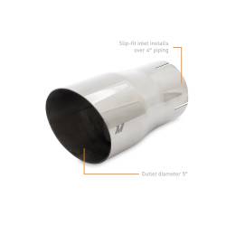 Mishimoto - Mishimoto MMEXH-TIP-SWP Mishimoto Single Wall Exhaust Tip 4" inlet 5" Outlet - Image 2