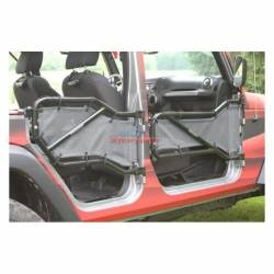 Steinjager - Steinjager Mesh Tube Door Covers Front-Gray for Wrangler JL J0048365 - Image 2