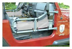 Steinjager - Steinjager Mesh Tube Door Covers Front-Gray for Jeep Scrambler J0045610 - Image 3