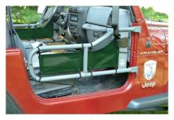 Steinjager - Steinjager Mesh Tube Door Covers Front-Dark Green for Jeep Scrambler J0045619 - Image 3