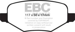 EBC Brakes - EBC Brakes DP31826C Redstuff Ceramic Low Dust Brake Pads - Image 1