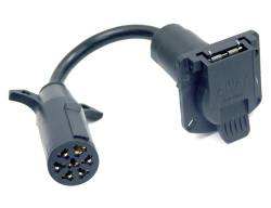 Buyers - Buyers TC1077P 7-Way Round To 7-Way Flat Trailer Connector Adapter - Image 1