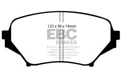EBC Brakes - EBC Brakes DP21774 Greenstuff 2000 Series Sport Brake Pads for 06-15 MX-5 Miata - Image 1