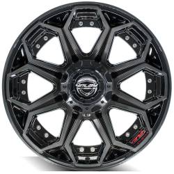 4PLAY - 4PLAY Wheels 4P80R 20x9 5x5.0/5.5 0mm Gloss Black/Machine 4P80R-20090-5D55-0BBT - Image 2