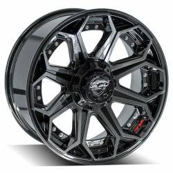 4PLAY - 4PLAY Wheels 4P80R 20x9 5x5.0/5.5 0mm Gloss Black/Machine 4P80R-20090-5D55-0BBT - Image 3