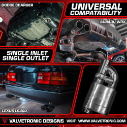 Valvetronic Designs - Valvetronic UVM.63MM.X2 2.5 Dual Valved Muffler Kit 63mm Outlet w/Control Box - Image 2